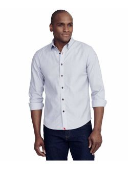 Rubican - Untucked Shirt for Men Long Sleeve, Wrinkle-Free, Solid Grey