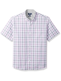 Cutter Men's Large Plaid Easy Care Button Down Short Sleeve Shirts