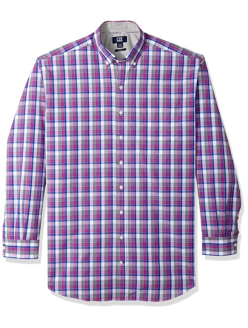 Cutter Men's Large Plaid Easy Care Button Down Short Sleeve Shirts