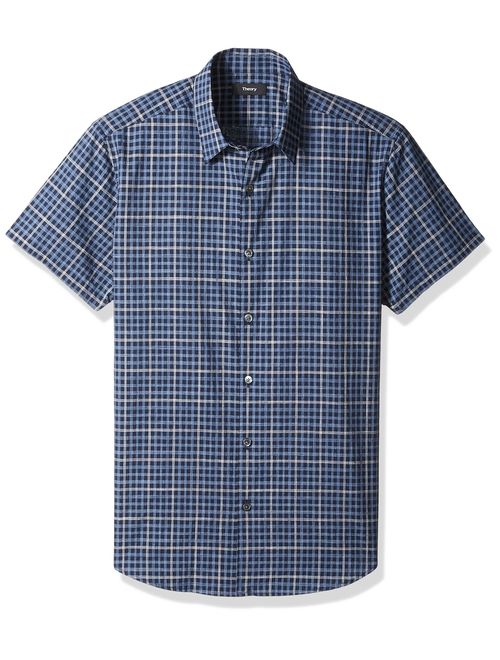 Theory Men's Zack S Balance Check Short-Sleeve Button-Up Shirt