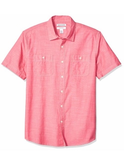 Men's Regular-fit Short-Sleeve Chambray Shirt
