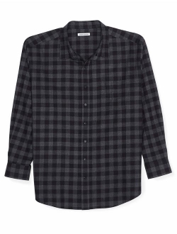 Men's Big and Tall Long-Sleeve Plaid Flannel Shirt fit by DXL