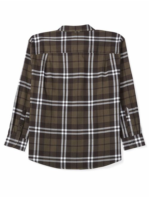 Amazon Essentials Men's Big and Tall Long-Sleeve Plaid Flannel Shirt fit by DXL
