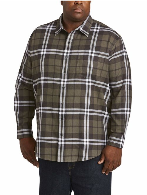Amazon Essentials Men's Big and Tall Long-Sleeve Plaid Flannel Shirt fit by DXL