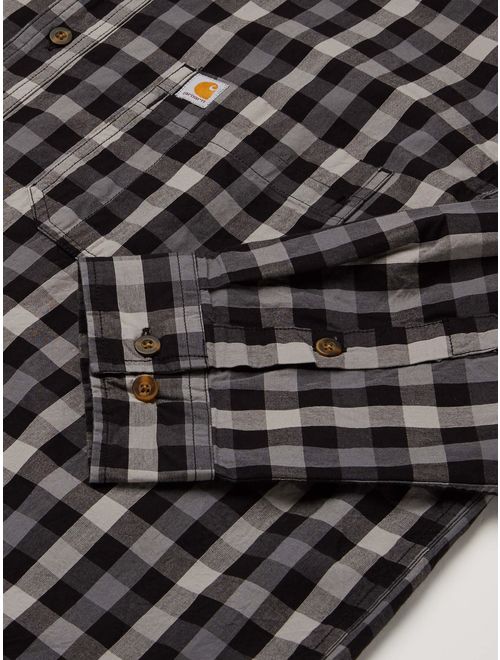 Carhartt Men's Tall Size Big and Tall M Essential Plaid Button Down Long Sleeve Shirt