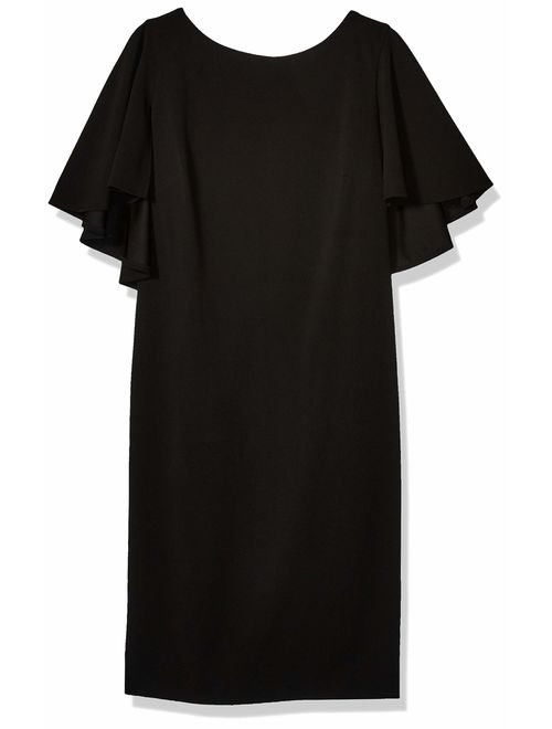 Calvin Klein Women's Plus Size Flutter Sleeve Sheath Dress
