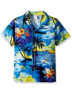Palm Wave Men's Hawaiian Shirt Aloha Shirt