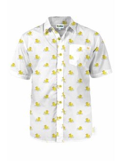 Men's Bright Hawaiian Shirt for Summer Aloha Shirt for Guys