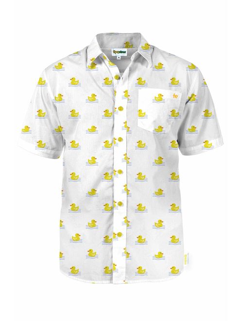 Tipsy Elves Men's Bright Hawaiian Shirt for Summer Aloha Shirt for Guys