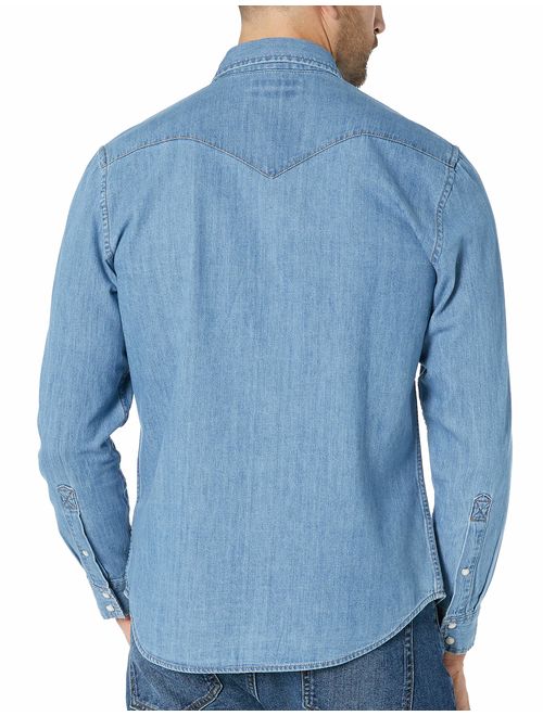 Amazon Essentials Men's Slim-fit Long-Sleeve Denim Shirt