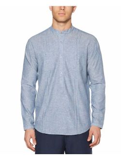 Men's Pintuck Long Sleeve Popover Shirt