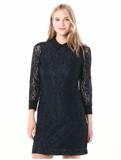 Women's Collared Lace Dress