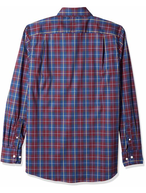 Nautica Men's Big and Tall Classic Fit Long Sleeve Plaid Button Down Shirt