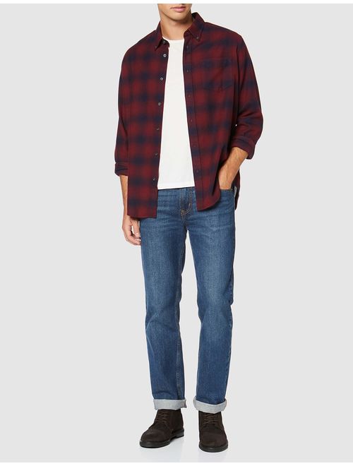 Amazon Brand - find. Men's Long Sleeve Flannel Shirt