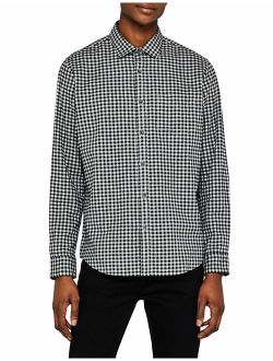 Amazon Brand - Meraki Men's Regular-Fit Long Sleeve Plaid Flannel Shirt