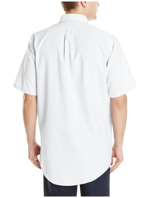 Red Kap Men's Executive Oxford Dress Shirt, Short Sleeve, White, Large