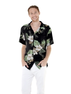 Hawaii Hangover Men's Hawaiian Shirt Aloha Shirt Simply Blue Leaves