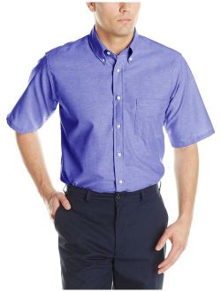 Red Kap Men's Executive Oxford Dress Shirt, Short Sleeve, French Blue, 2X-Large