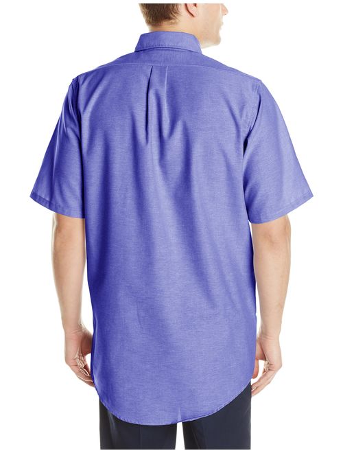 Red Kap Men's Executive Oxford Dress Shirt, Short Sleeve, French Blue, 2X-Large