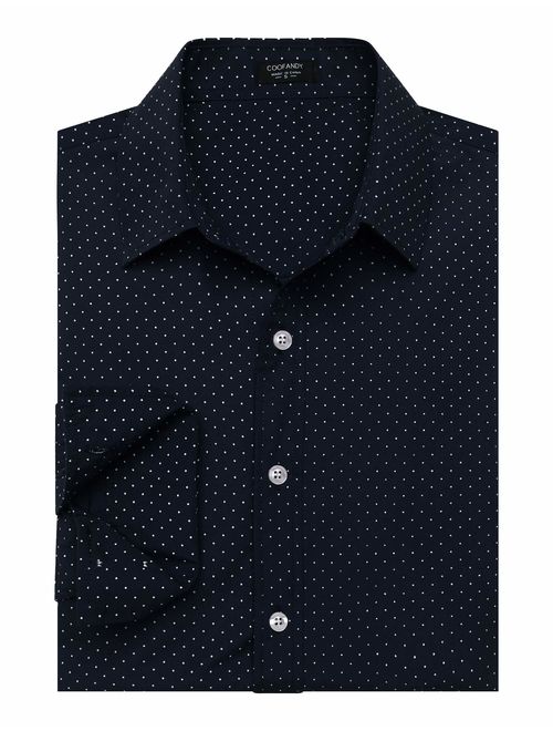 COOFANDY Men's Printed Dress Shirt Regular Fit Long Sleeve Button Down Shirts