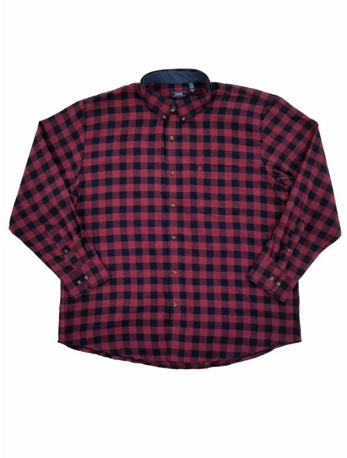 IZOD Men's Stratton Long Sleeve Button Down Check Flannel Shirt