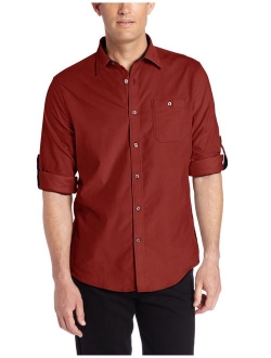 Men's Cotton Pinwale Corduroy Classic Fit Long Sleeve Shirt
