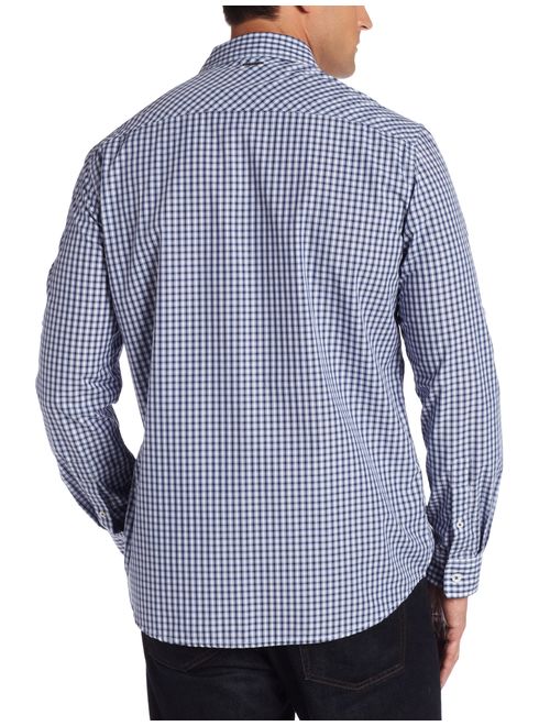 Geoffrey Beene Men's Shadow Check Classic Fit Long Sleve