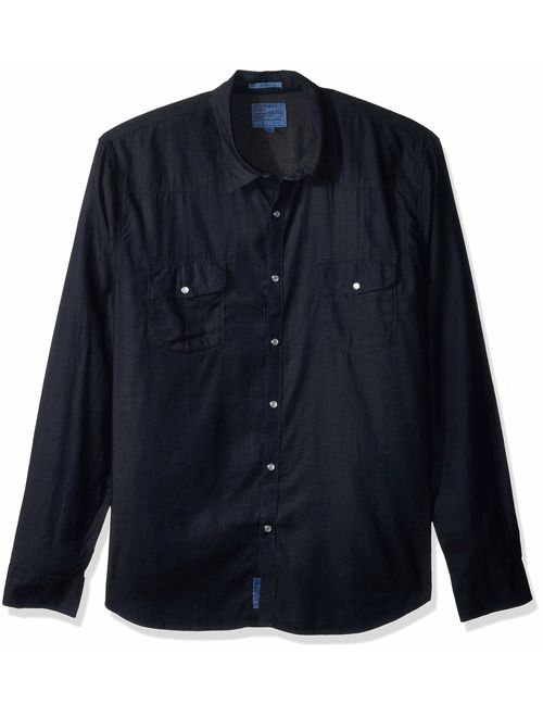 Lucky Brand Men's Casual Long Sleeve Solid Western Button Down Shirt