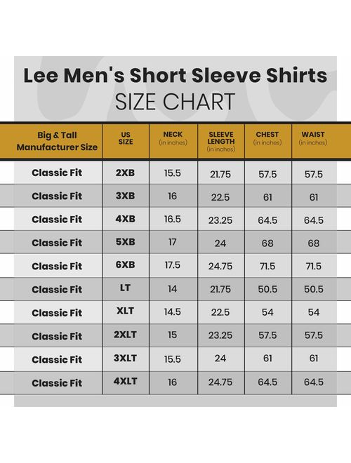 LEE Men's Regular, Big and Tall Short Sleeve Button Down Printed Stretch Shirt