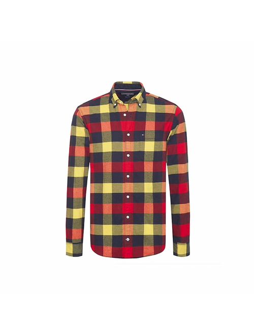 Tommy Hilfiger Buffalo Check Flannel Button-Down Shirt Multicolor Large