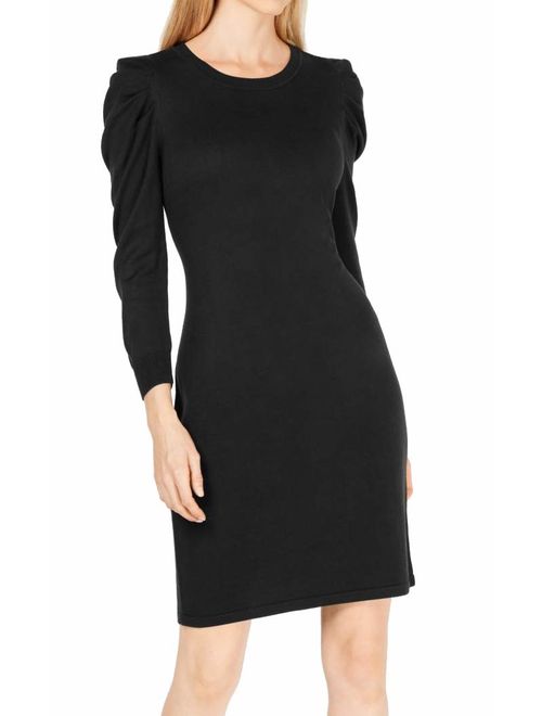 Calvin Klein Women's Long Sweater Dress with Puff Sleeve