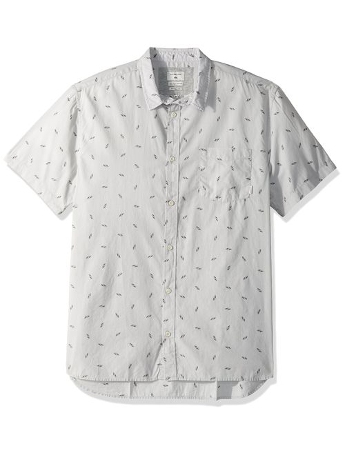 QUIKSILVER Men's Boredsnap Mini Motif Ss Button Down Shirt