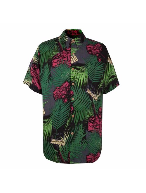 Marvel Deadpool Tropical Woven Button Down Shirt