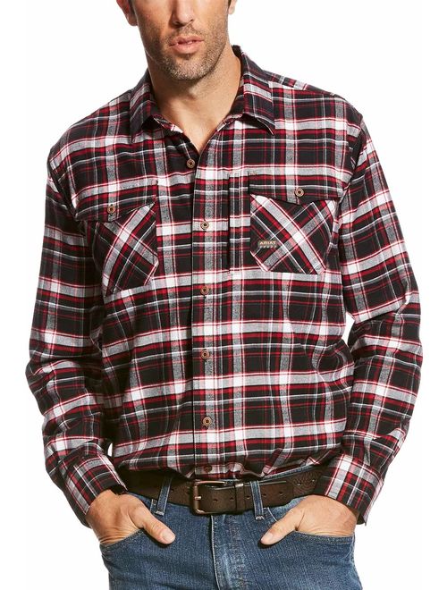 ARIAT Men's Rebar Flannel Long Sleeve Work Shirt