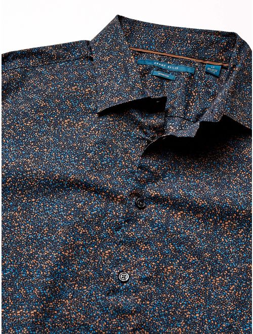 Perry Ellis Men's Big and Tall Multi-Color Speckle Print Stretch Shirt