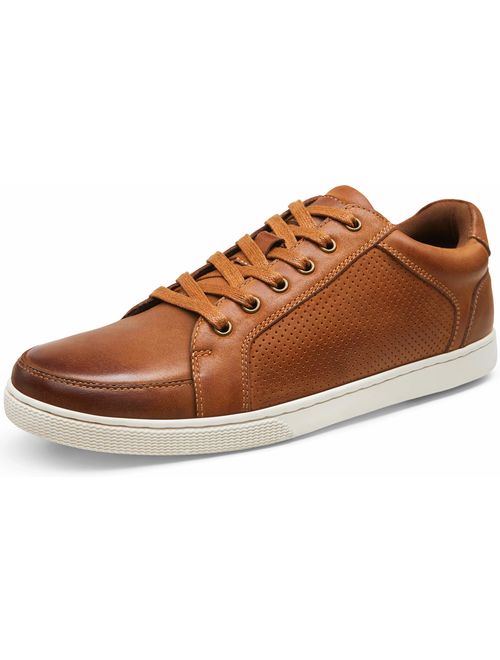 JOUSEN Men's Sneakers Leather Casual Shoes Breathable Business Casual Oxford Fashion Sneaker