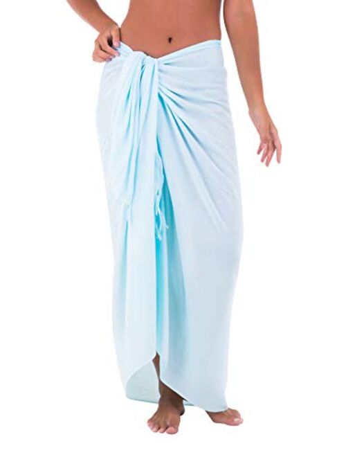 SHU-SHI Womens Beach Cover Up Sarong Swimsuit Cover-Up Many Solids Colors