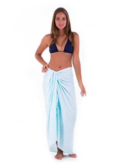 SHU-SHI Womens Beach Cover Up Sarong Swimsuit Cover-Up Many Solids Colors