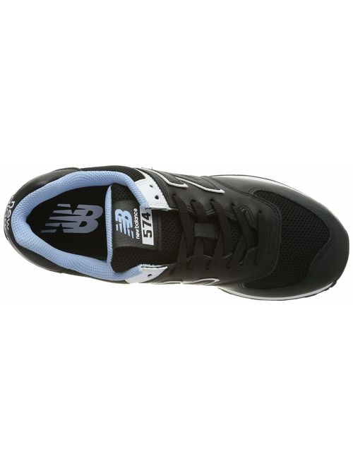New Balance Men's 574v2 Sneaker, Black/Summer Sky, 10.5 2E US