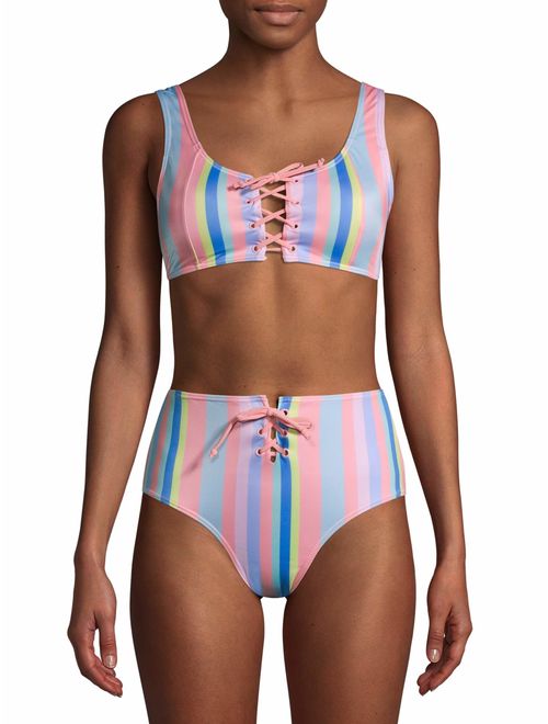 Juicy Couture Women?s Two-Piece Bikini With Lacing Detail