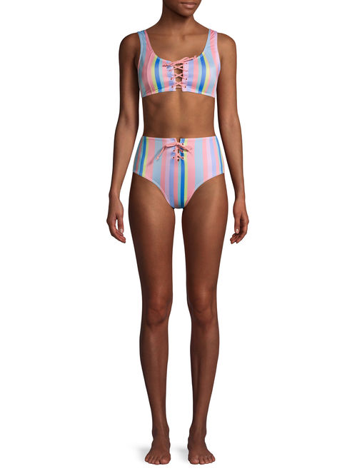 Juicy Couture Women?s Two-Piece Bikini With Lacing Detail