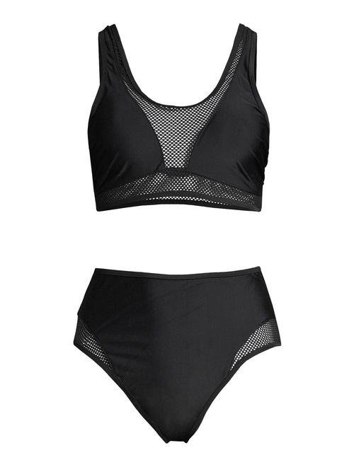 YMI Women's Mesh Detail Swimsuit, 2-Piece