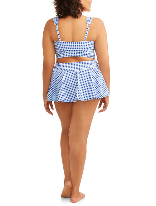 Simply Slim Women's Plus-Size Two-Piece Swing Skirt Set