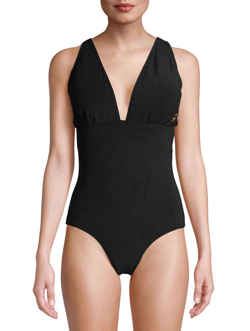 Juicy Couture Women's French Terry One-Piece Swimsuit