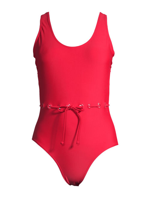 Juicy Couture Womens One-Piece Swimsuit With Eyelet