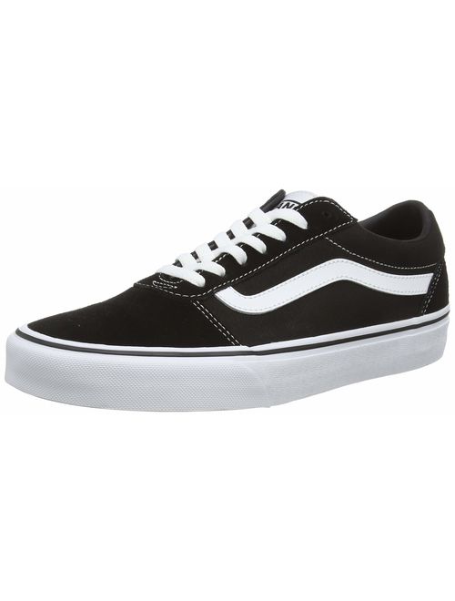 Vans Men's Low-Top Sneakers, Black Suede Canvas Black White C24, 10 UK
