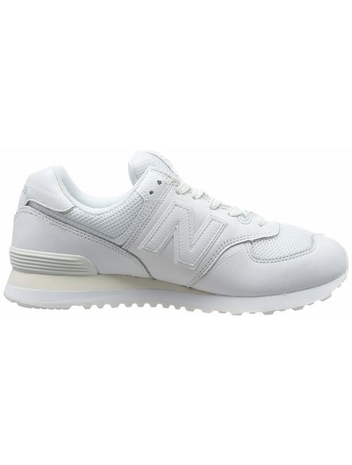 New Balance Men's 574v2 Sneaker, White/White, 4 2E US