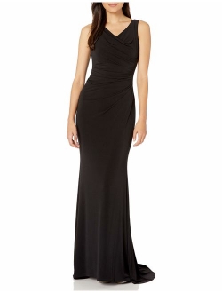 Women's Sleeveless Ruched Evening Gown