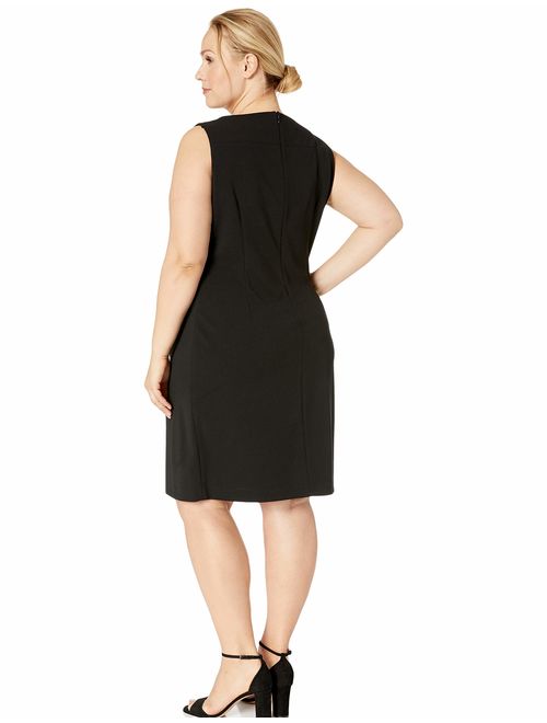 Calvin Klein Women's Plus Size Sleeveless Starburst Sheath Dress