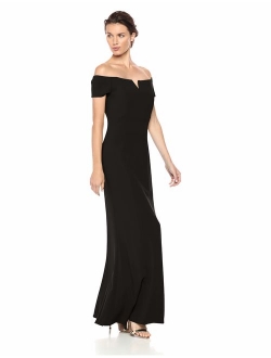 Women's Off The Shoulder Center Notch Gown